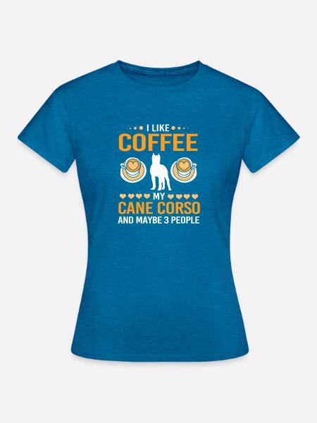 Cane Corso - Frauen T-Shirt - Antikblaues Saphir meliert
