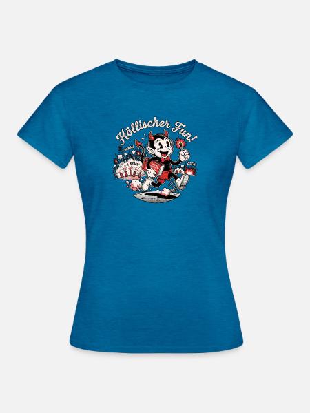 Kinder Silvester Feuerwerk - Frauen T-Shirt - Antikblaues Saphir meliert