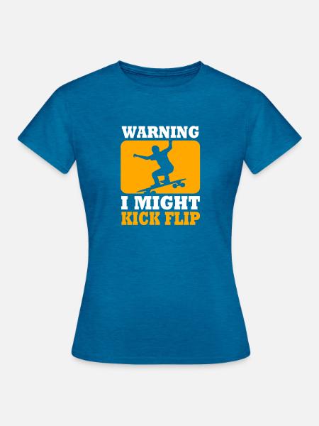 Longboard Longboarder Longboarding - Frauen T-Shirt - Antikblaues Saphir meliert