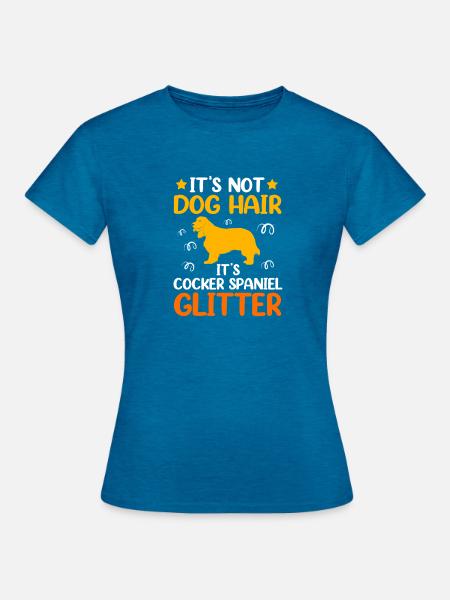 Cocker Spaniel - Frauen T-Shirt - Antikblaues Saphir meliert