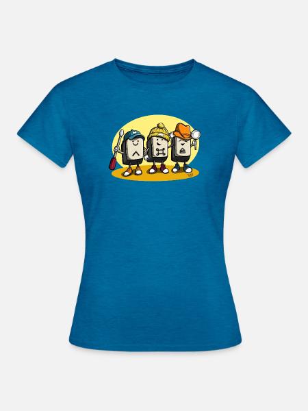 Ctrl-cmd-restart - Frauen T-Shirt - Antikblaues Saphir meliert