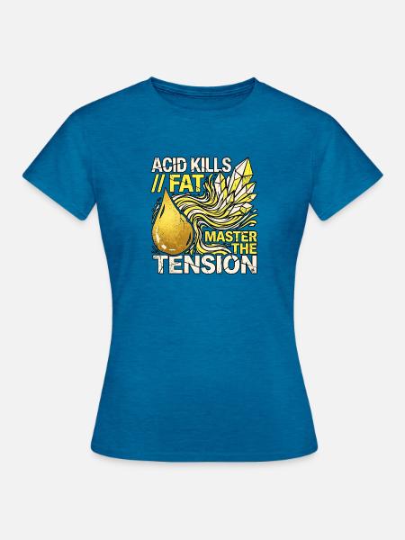Öl Meister - Frauen T-Shirt - Antikblaues Saphir meliert