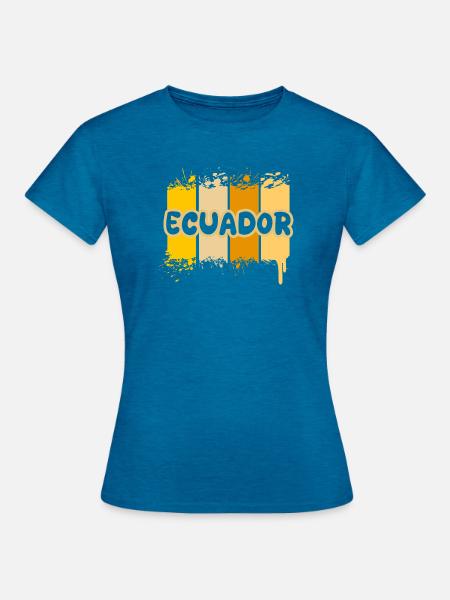 Ecuador als Urlaub - Frauen T-Shirt - Antikblaues Saphir meliert