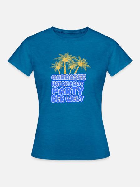 Gardasee - Frauen T-Shirt - Antikblaues Saphir meliert