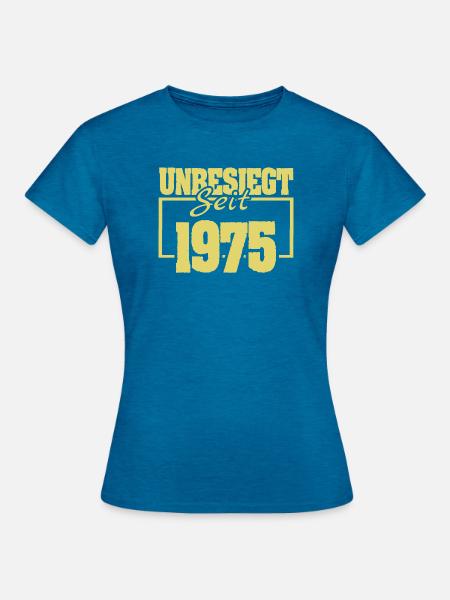1975 - Frauen T-Shirt - Antikblaues Saphir meliert