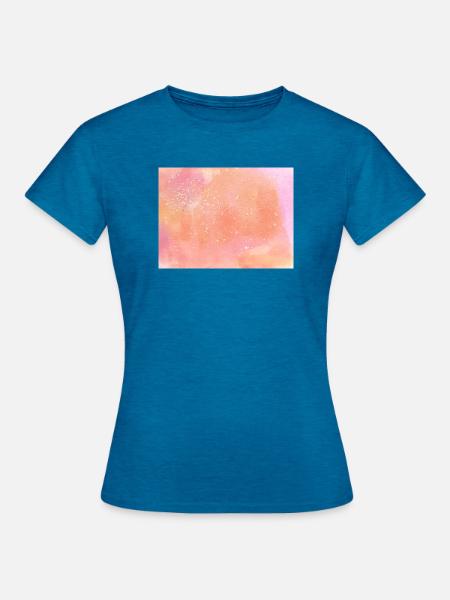 Pastellwasser Farbenglanz - Frauen T-Shirt - Antikblaues Saphir meliert