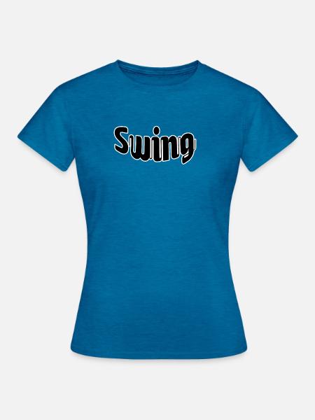 Swing - Frauen T-Shirt - Antikblaues Saphir meliert