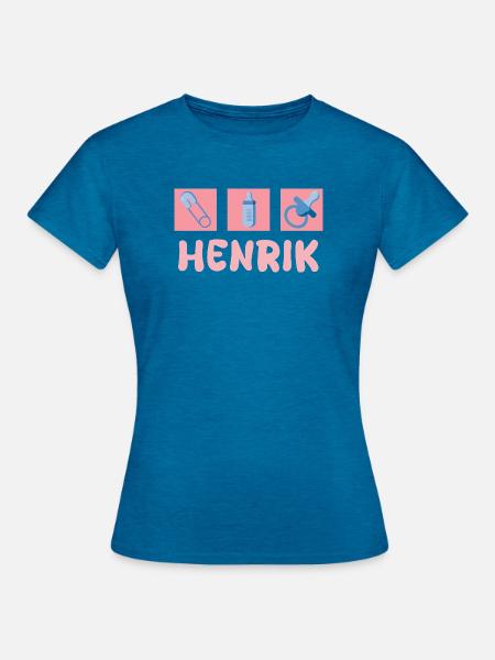 Geschenk für Henrik - Frauen T-Shirt - Antikblaues Saphir meliert