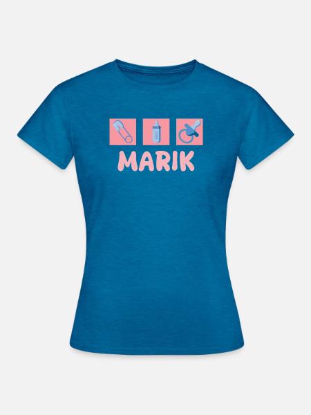 Baby Marik - Frauen T-Shirt - Antikblaues Saphir meliert