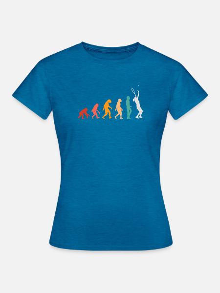 Tennis-Entwicklung - Frauen T-Shirt - Antikblaues Saphir meliert