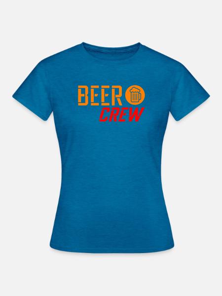 Beer Crew - Frauen T-Shirt - Antikblaues Saphir meliert