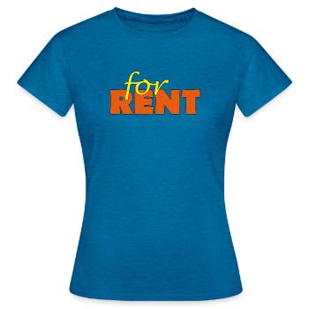 FOR RENT - Frauen T-Shirt - Antikblaues Saphir meliert - Vorne - AI Model Female 172 dark (172cm)