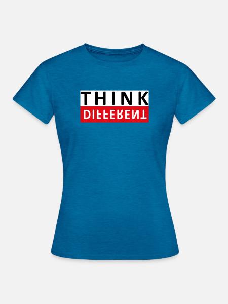 Think Different - Frauen T-Shirt - Antikblaues Saphir meliert