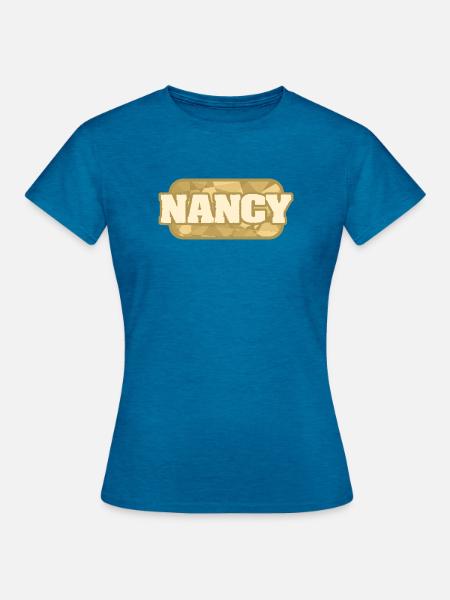 Nancy als Bio - Frauen T-Shirt - Antikblaues Saphir meliert