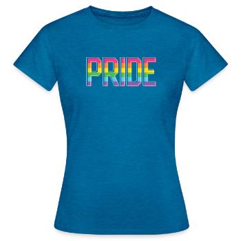 Mois de la fierté LGBT - Fierté! - T-shirt Femme - bleu saphir antique chiné - Devant - AI Model Female 172 dark (172cm)