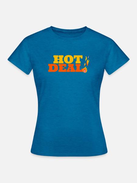 Lebendige Feuerdrachen-Stammeskunst - Frauen T-Shirt - Antikblaues Saphir meliert
