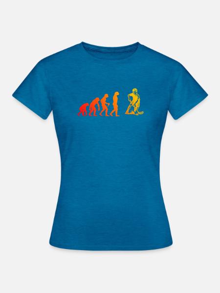 Floorball Stil für jeden Anlass - Frauen T-Shirt - Antikblaues Saphir meliert
