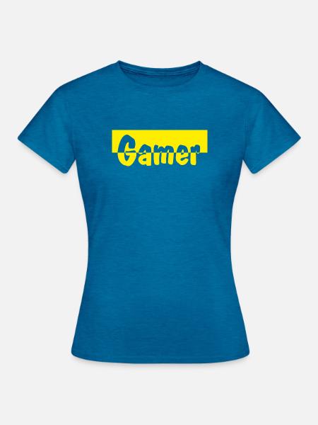 Gamer - Frauen T-Shirt - Antikblaues Saphir meliert