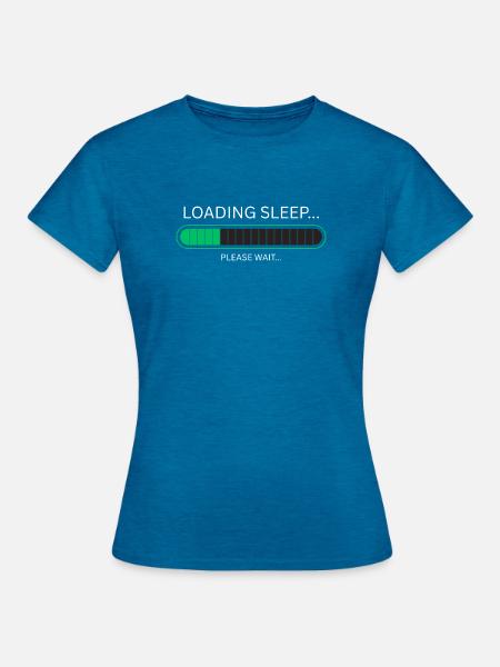 Retro Gamer Loading - Frauen T-Shirt - Antikblaues Saphir meliert