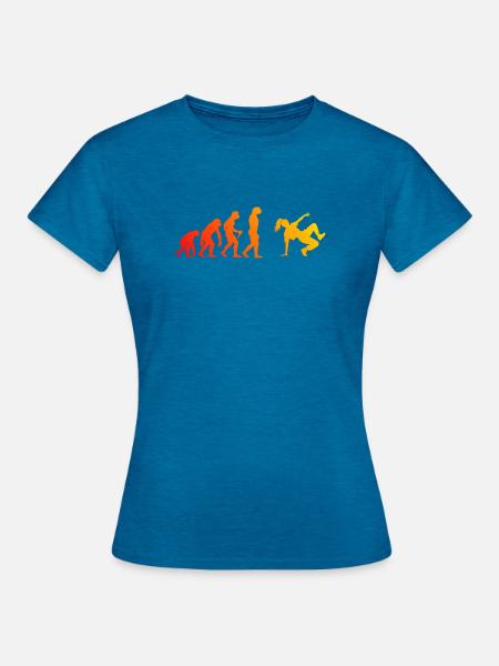Geschenkidee für die Breakdancerin mit Streetdance - Frauen T-Shirt - Antikblaues Saphir meliert