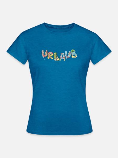 Urlaub - Frauen T-Shirt - Antikblaues Saphir meliert