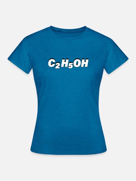 C2H5OH - Frauen T-Shirt - Antikblaues Saphir meliert