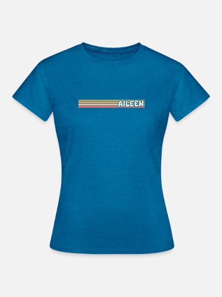 Aileen als Maennername - Frauen T-Shirt - Antikblaues Saphir meliert