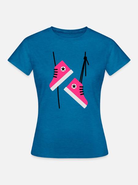 Chuckies - Frauen T-Shirt - Antikblaues Saphir meliert