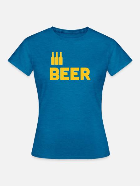 Bierliebhaber - Frauen T-Shirt - Antikblaues Saphir meliert