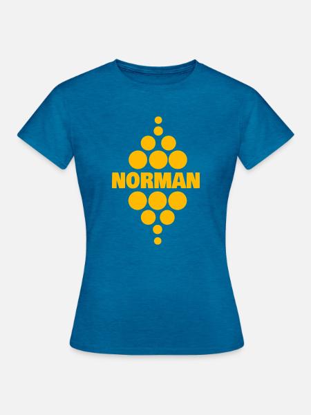 Norman als Vorname - Frauen T-Shirt - Antikblaues Saphir meliert
