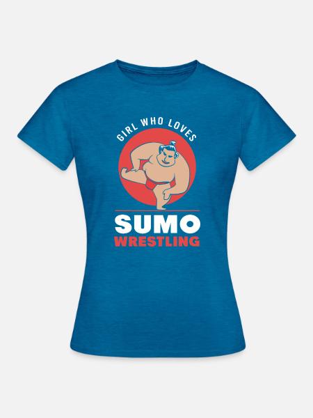 Sumo - Frauen T-Shirt - Antikblaues Saphir meliert
