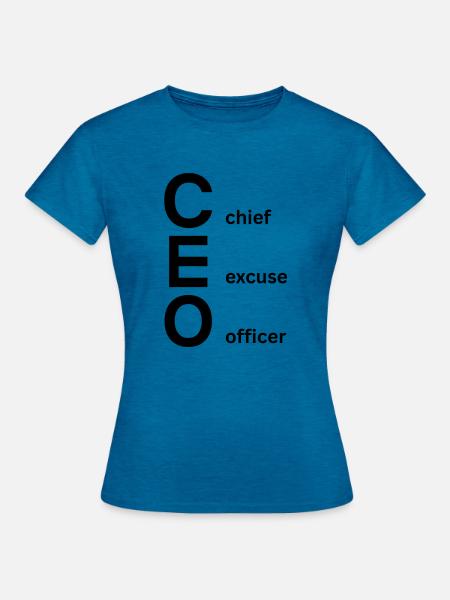 chief - Frauen T-Shirt - Antikblaues Saphir meliert