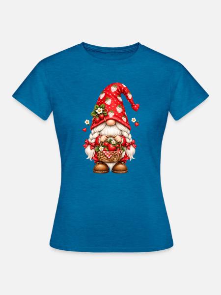 Süße Zwerge unter den Gnomen - Frauen T-Shirt - Antikblaues Saphir meliert