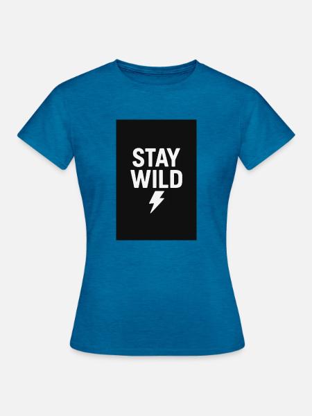 Stay Strong - Frauen T-Shirt - Antikblaues Saphir meliert