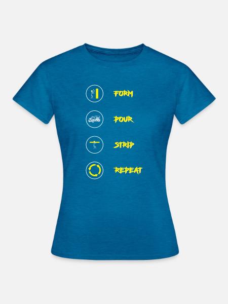 Beton Betonfertiger Betonmischer - Frauen T-Shirt - Antikblaues Saphir meliert