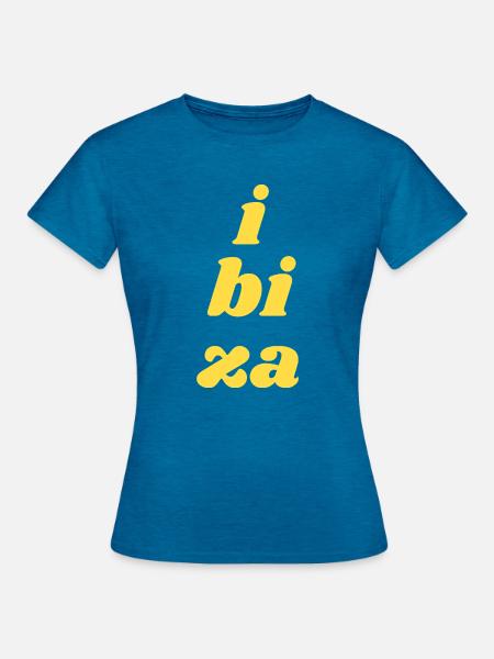 i bi za - Frauen T-Shirt - Antikblaues Saphir meliert