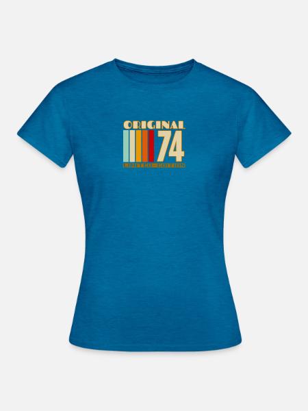 Original74 Limited Edition - Frauen T-Shirt - Antikblaues Saphir meliert