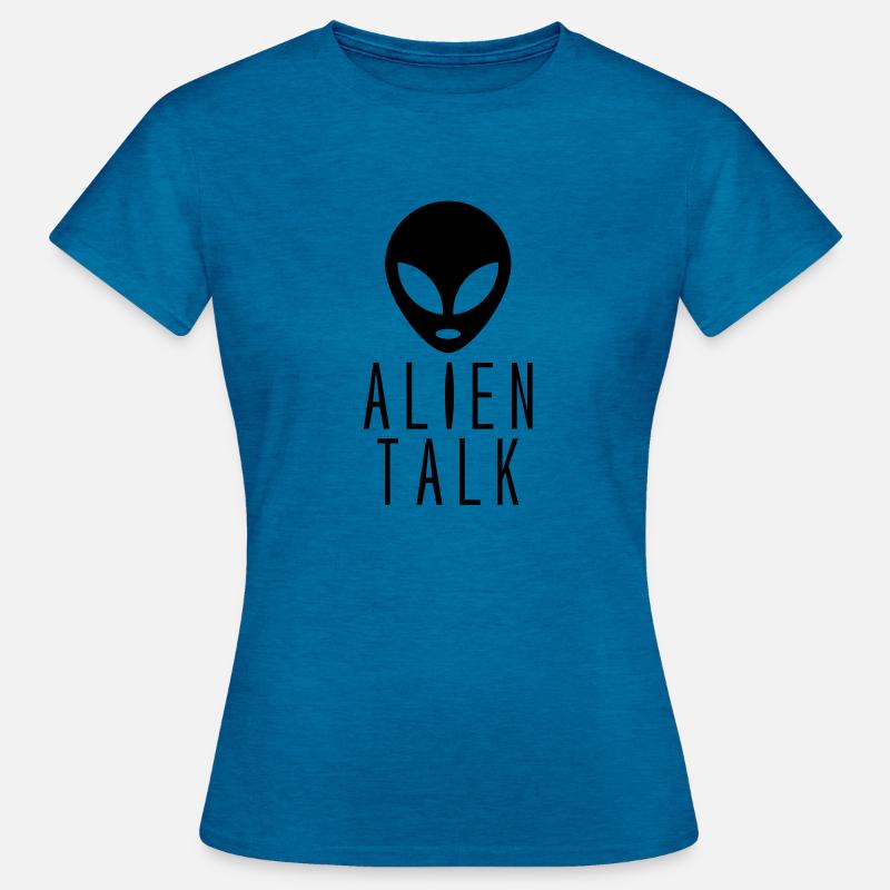 Alien__V007 - Women's T-Shirt - antique blue sapphire heather