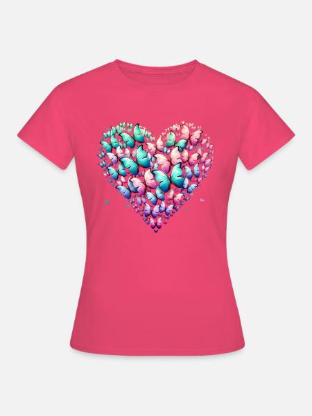Herz aus Schmetterlingen/Schmetterlinge - Frauen T-Shirt - Azalea