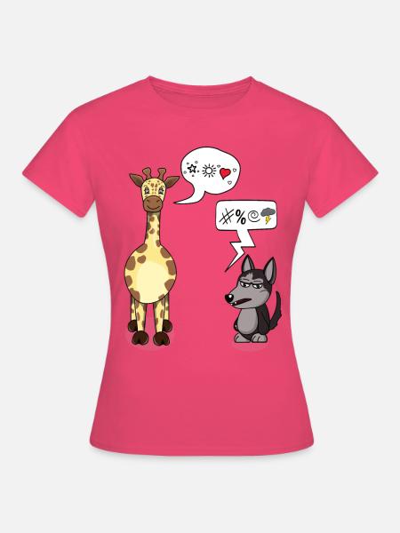 Gewaltfreie Kommunikation Giraffe und Wolf - Frauen T-Shirt - Azalea