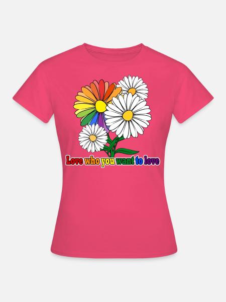 Love who you want to love - Frauen T-Shirt - Azalea