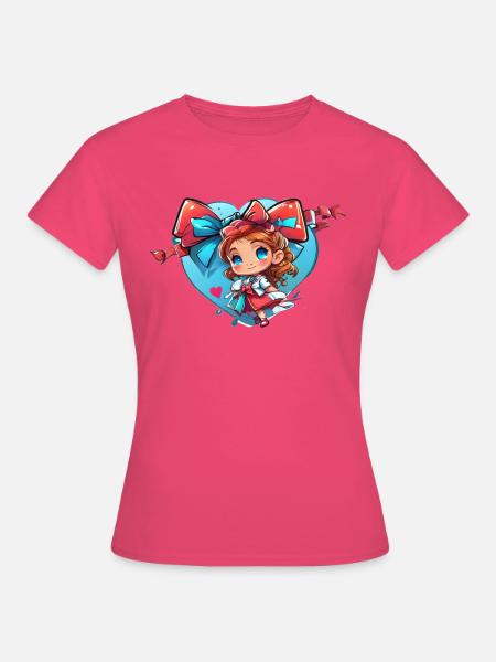 Mädchen und Herz - Sweetheart - Frauen T-Shirt - Azalea