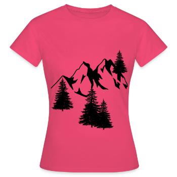 Mountains Peaks Alps Austria Switzerland Alm - Women's T-Shirt - azalea - Front - AI Model Female 172 dark (172cm)