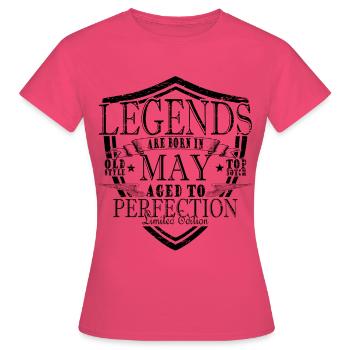 Légendes Mai - T-shirt Femme - rose azalée - Devant - AI Model Female 172 dark (172cm)