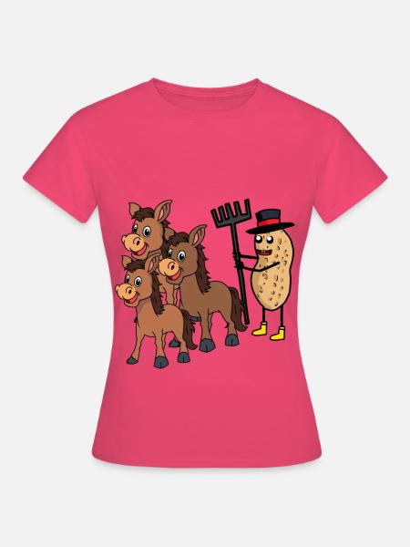 Erdnussd Nuss Eseltreiber Esel Pferd Pferde Nuss - Frauen T-Shirt - Azalea