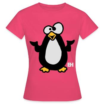 Manchot - T-shirt Femme - rose azalée - Devant - AI Model Female 172 dark (172cm)