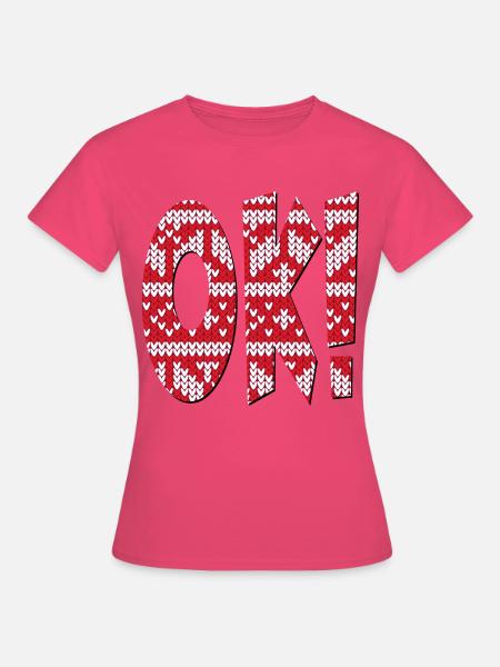 STRICKMUSTER OK - Frauen T-Shirt - Azalea