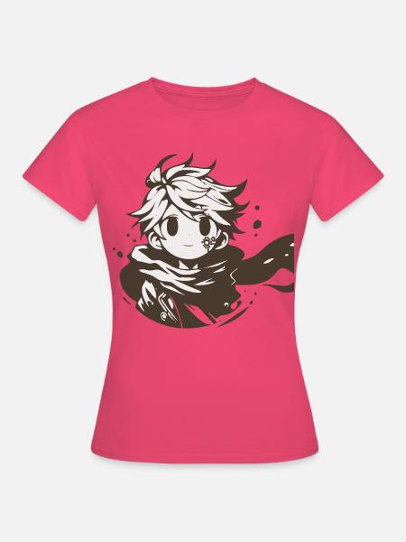 MangaCharakter mit Braunem Schal - Frauen T-Shirt - Azalea
