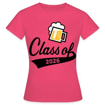 Promotion 2026 (Promotion diplômée / Bière / 3C POS) - T-shirt Femme - rose azalée - Devant - AI Model Female 172 dark (172cm)