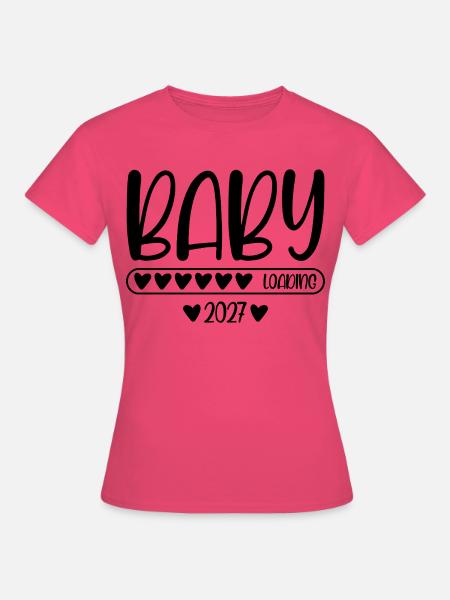 Baby 2027 loading - Frauen T-Shirt - Azalea